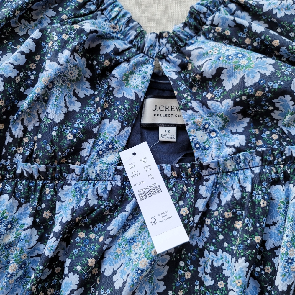 New! J. Crew size 12 Collection Halter Cutout Dress in Ratti Pacific Paisley NWT - Picture 9 of 16